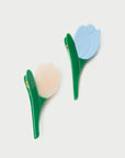 Loeffler Randall Juniper Tulip Clip Set - Blue, Green, Cream (multi)