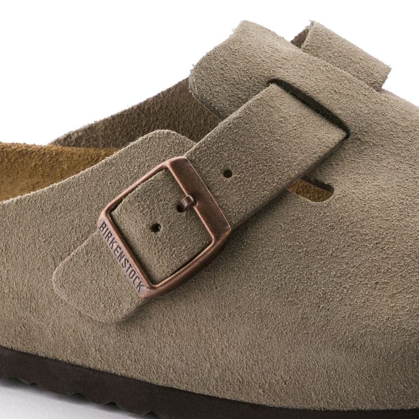 Birkenstock Taupe Suede Boston Clog