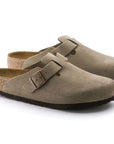 Birkenstock Taupe Suede Boston Clog