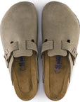 Birkenstock Taupe Suede Boston Clog