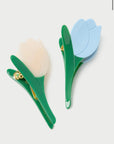 Loeffler Randall Juniper Tulip Clip Set - Blue, Green, Cream (multi)