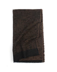 Bouclè yarn scarf with melange effect: Brown