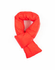 Mini padded water repellent nylon scarf: Rosso