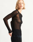 Raquel Allegra Black Liza Tee