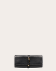 Liffner Black Leather Belted Clutch