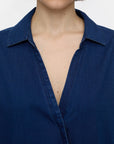 Closed Pure Cotton Asymmetrical Denim Blouse