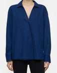 Closed Pure Cotton Asymmetrical Denim Blouse