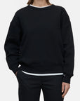 Closed Embroidered Crewneck Black