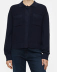 Closed Cotton-Cashmere Blend Navy Cardigan