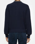 Closed Cotton-Cashmere Blend Navy Cardigan