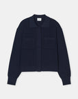 Closed Cotton-Cashmere Blend Navy Cardigan