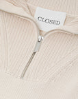 Closed Stone Beige Troyer Quarter Zip Sweater