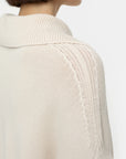 Closed Stone Beige Troyer Quarter Zip Sweater