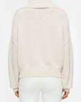 Closed Stone Beige Troyer Quarter Zip Sweater