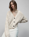 Closed Ivory Organic Cotton Cardigan