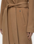 Closed Wrap Coat Biscotti Brown