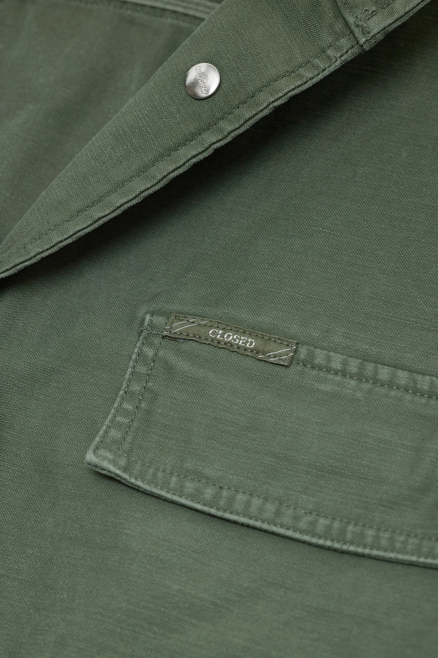 Closed Matcha Green Cropped Field Jacket