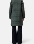 Closed Reversible Quilted Coat Pini Green