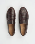 Jamie Haller Espresso Croc Penny Loafer