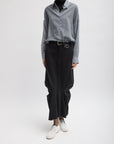 Tibi Heather Grey Sheer Wool Gauze Oversized Shirt