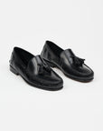 Jamie Haller Black Tasselo Moc Loafer