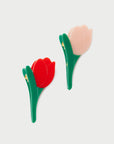 Loeffler Randall Juniper Tulip Clip Set - Red, Pink, and Green