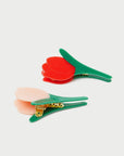 Loeffler Randall Juniper Tulip Clip Set - Red, Pink, and Green