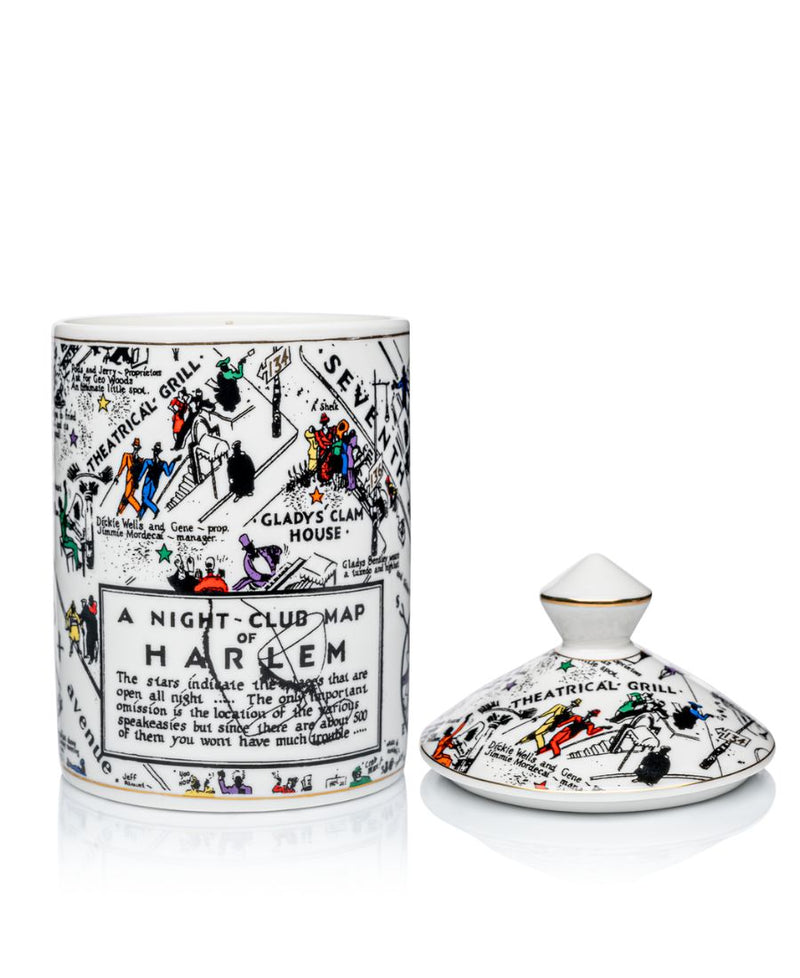 Harlem Candle Co. Langston Nightclub Map Ceramic Luxury Candle