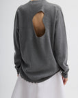 Tibi Anna Merino Wool Hole-at-back Pullover