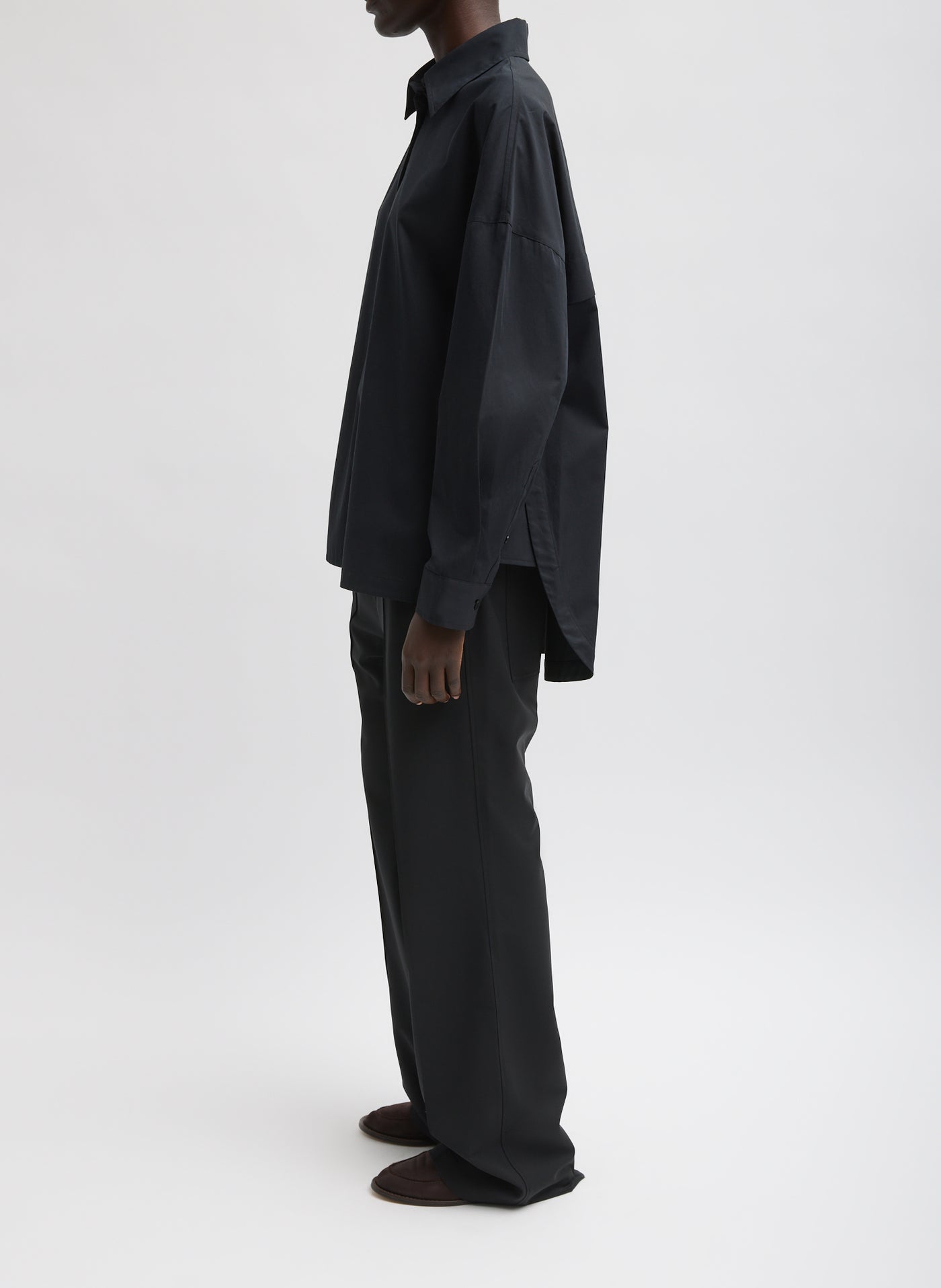 Tibi Black Oversized Gabe Shirt