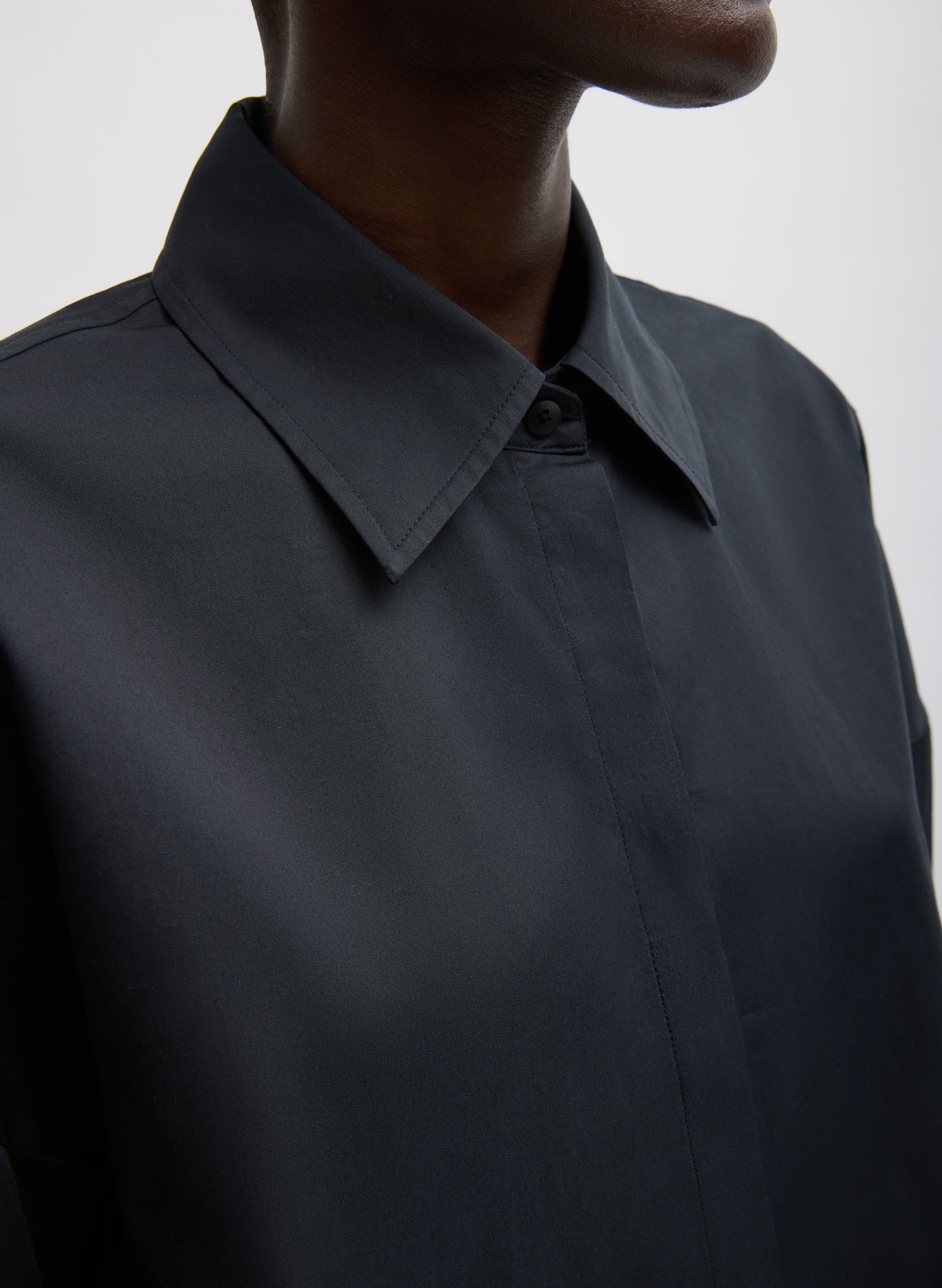 Tibi Black Oversized Gabe Shirt