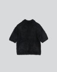 Sayaka Davis Black Compact Knit Polo