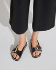 Birkenstock Madrid Big Buckle High Shine Leather Black