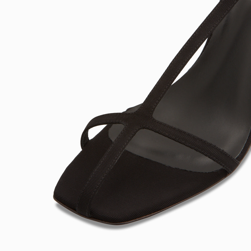 Neous Black Jumel Grosgrain Sandals