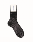 Maria La Rosa Black Laminated Ribbed Socks