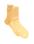 Maria La Rosa Gold Laminated Ribbed Socks