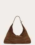 Little Liffner Chestnut Brown Suede Pillow Shoulder Bag