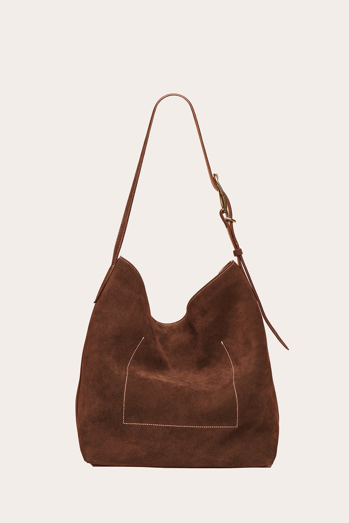 【LIFFNER】Slouch Bucket Suede バケットバッグ/ 各色 Liffner Dark Brown Suede Slouch Bucket Bag – Pivot