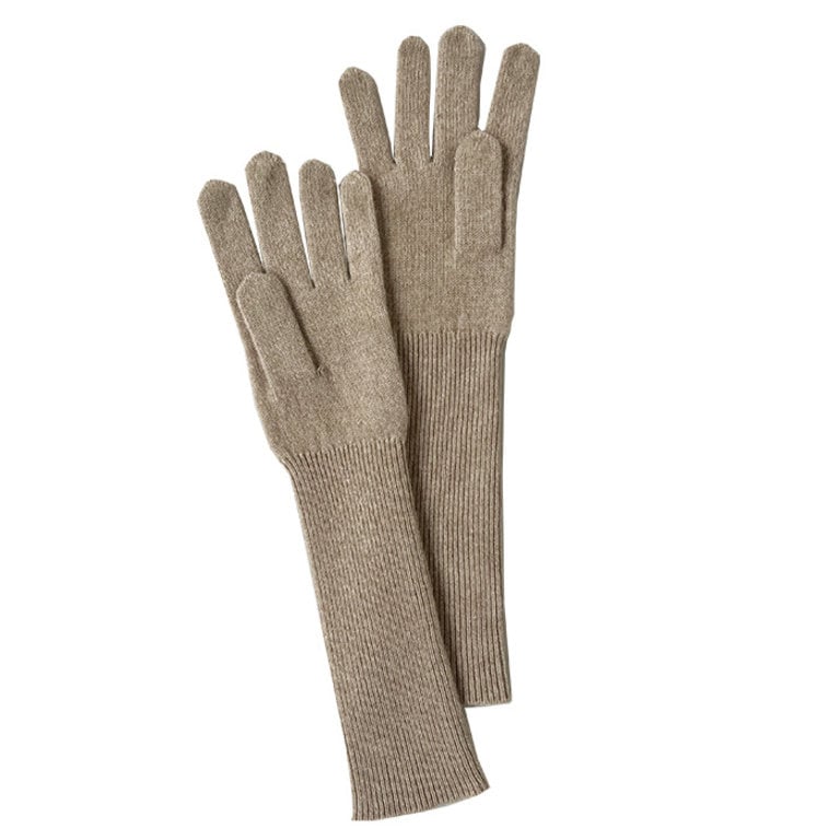 Soeur Beige Wool Gloves