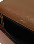 DeMellier Vancouver Tan Small Grain Leather with Ecru Stitching