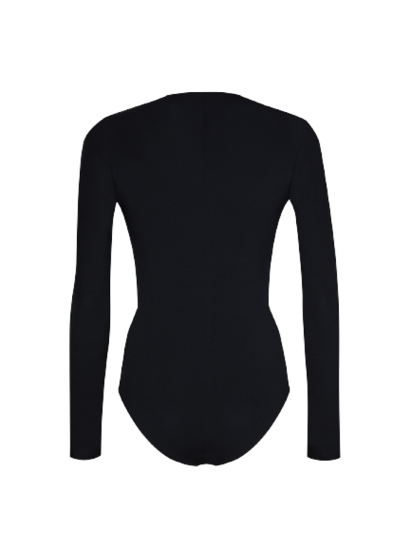 Wolford Black Round Neck Bodysuit