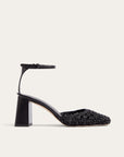 Dear Frances Felice Black Leather Weave Pump